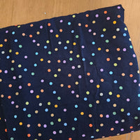 Rainbow polka dot top