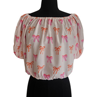 Bow peasant top