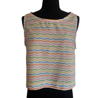 Wavy rainbow top