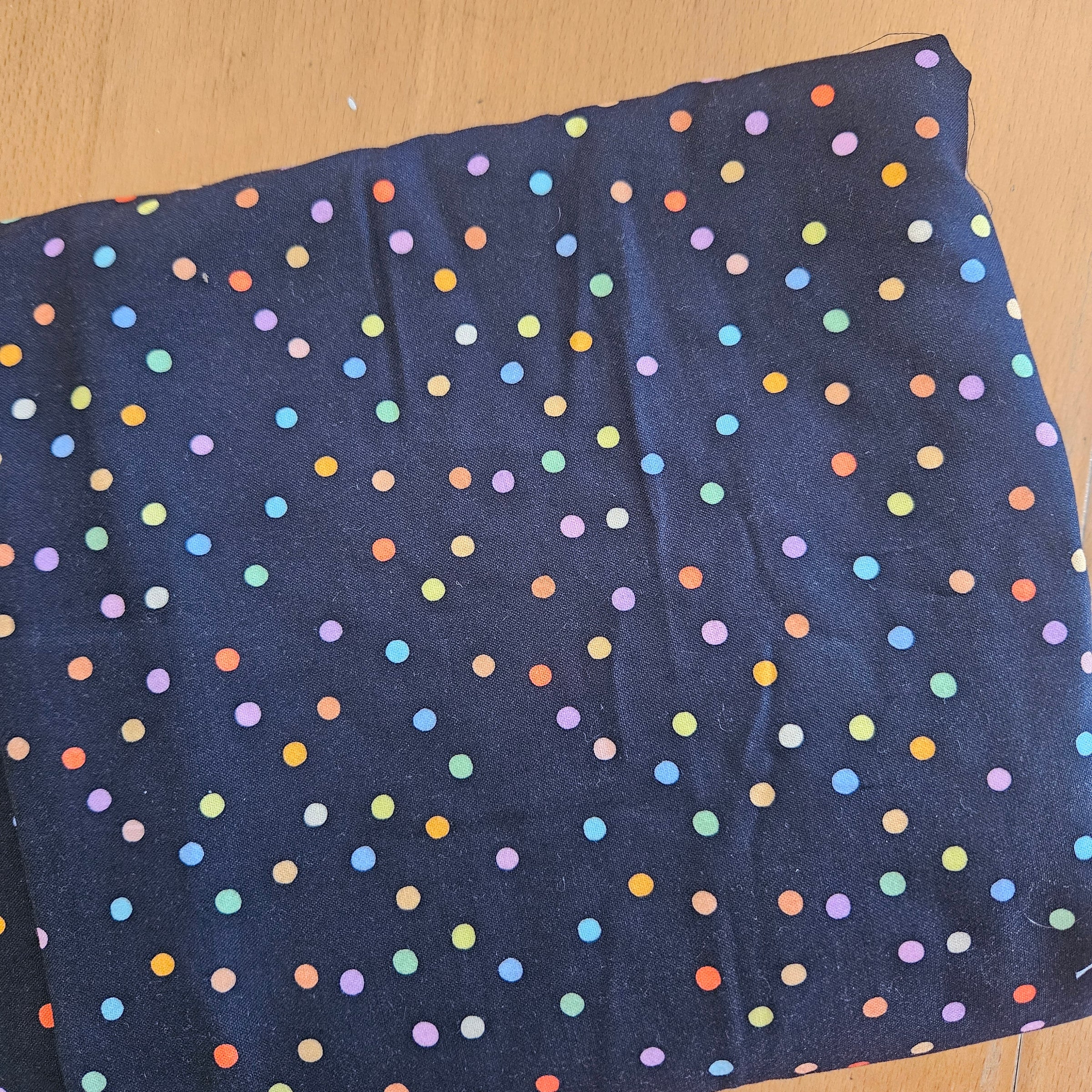 Rainbow polka dot top