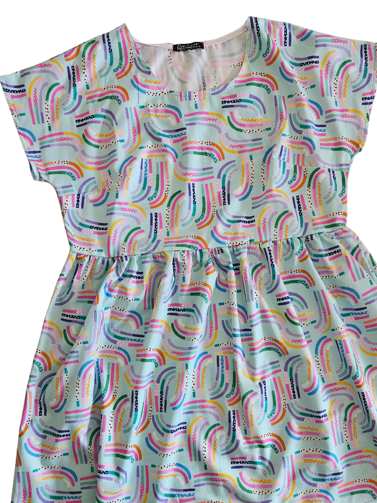 Colourful curves top or dress