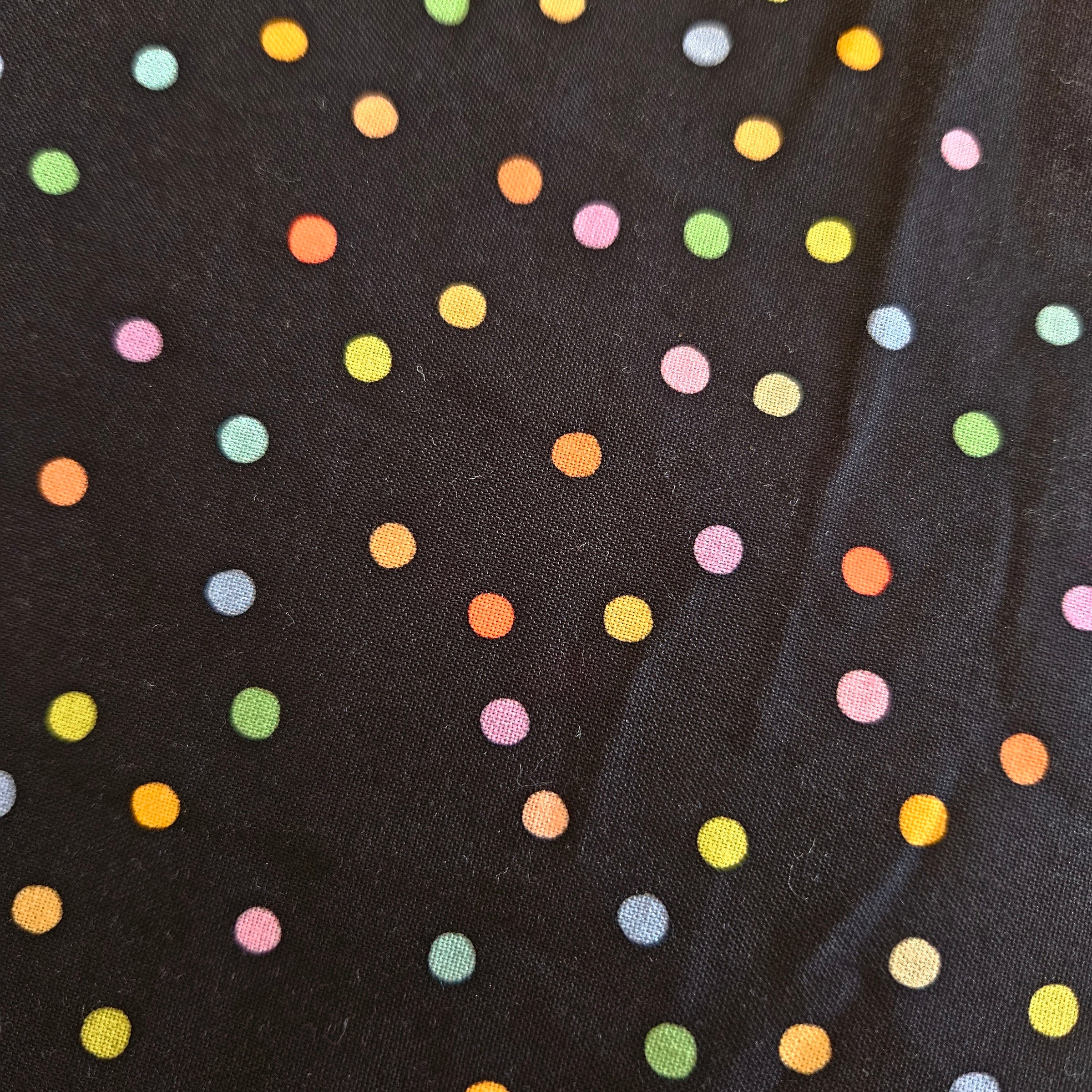 Rainbow polka dot top