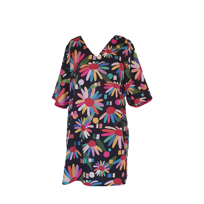 SAMPLE: Rainbow Echinacea Sadie Dress