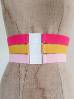 Pop of colour elastic belt
