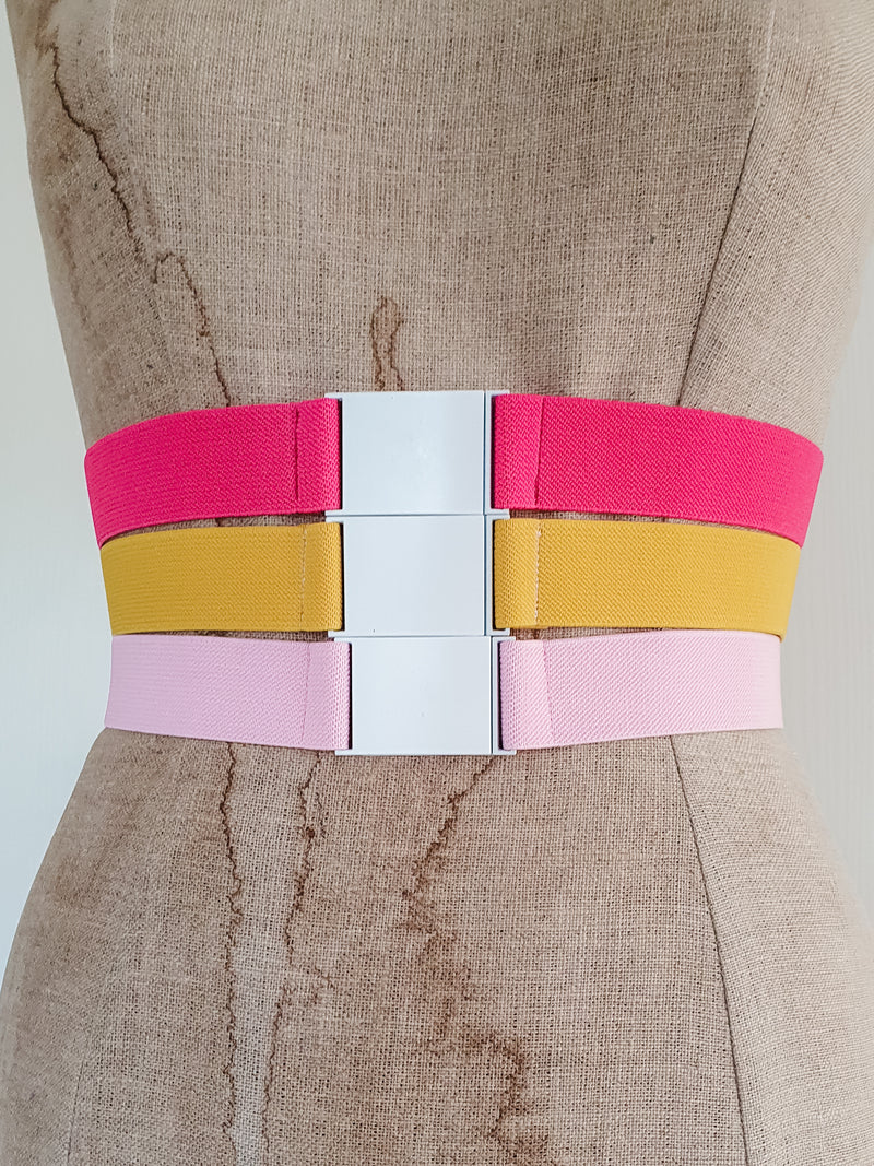 Pop of colour elastic belt