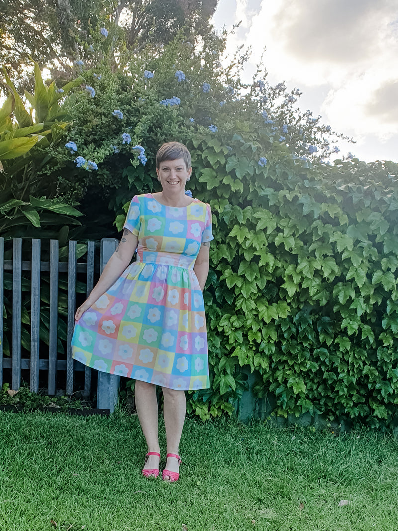 Daisy Checkers Mary Jane Dress