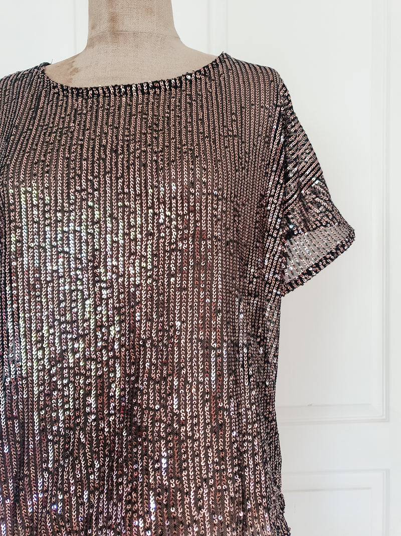 Bronze Sequin Trixie Top