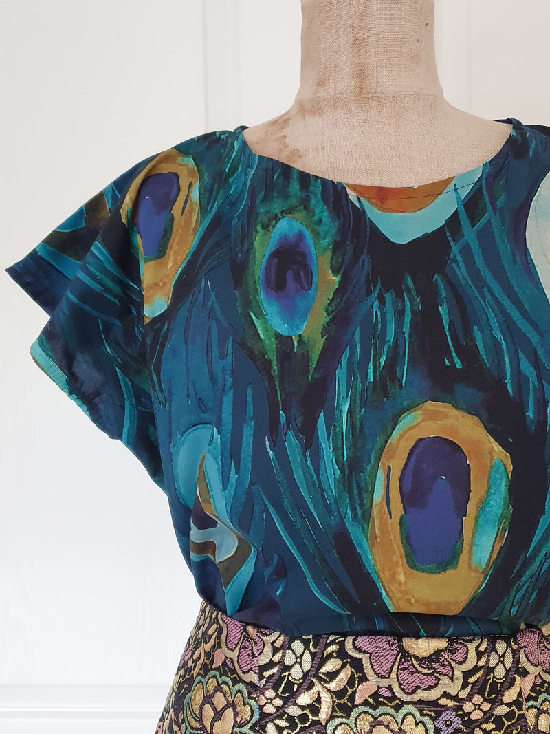 Made to order- Peacock Glory Vivienne Top