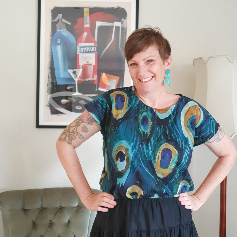 Made to order- Peacock Glory Vivienne Top