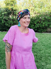 Pink linen Stella dress