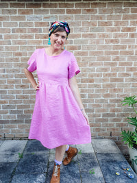 Pink linen Stella dress