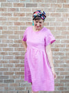 Pink linen Stella dress