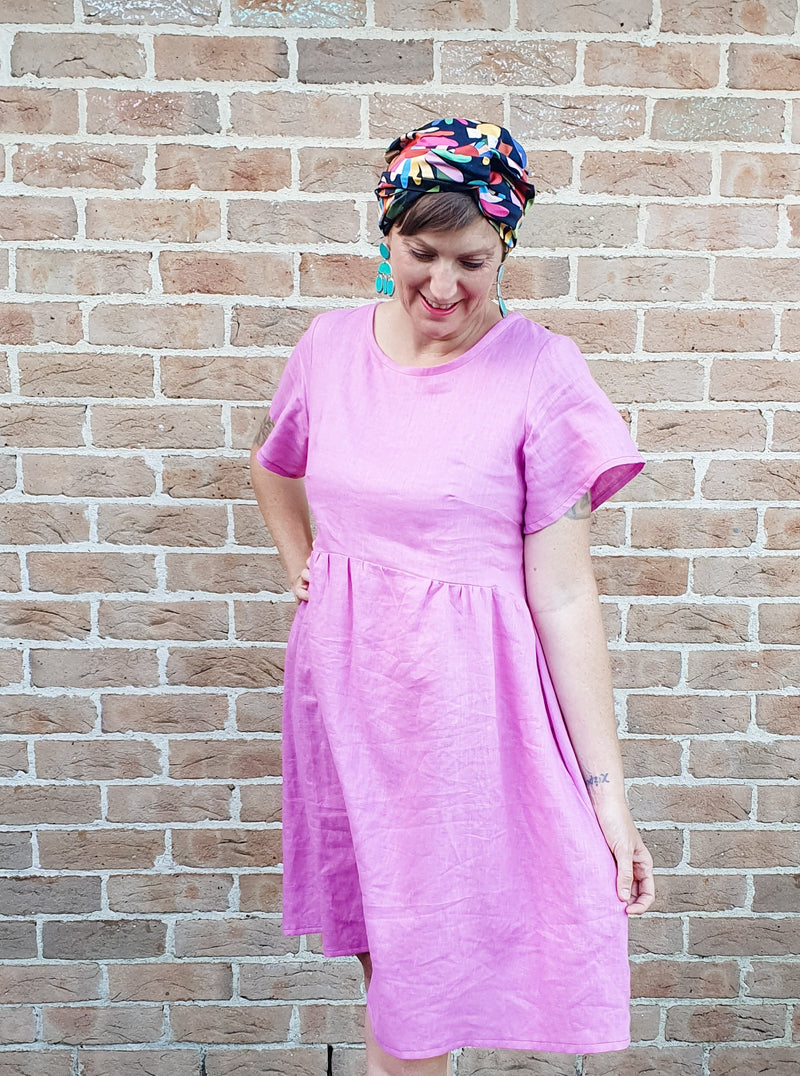 Pink linen Stella dress