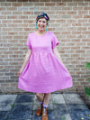 Pink linen Stella dress
