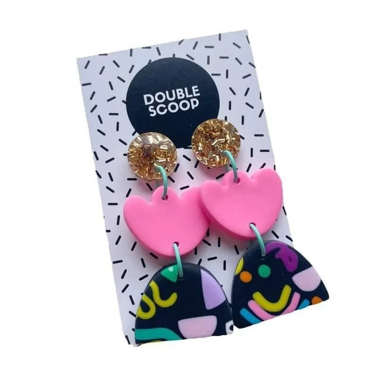 Hold On Pink Dangles